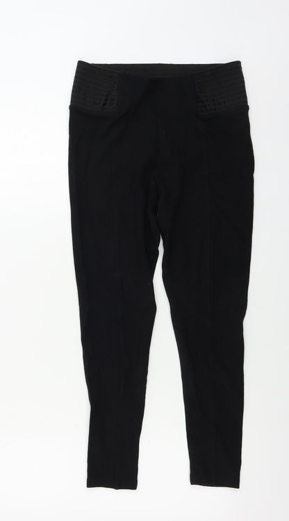 Womens UK Size 12 Topshop Regular Fit  Black Trousers