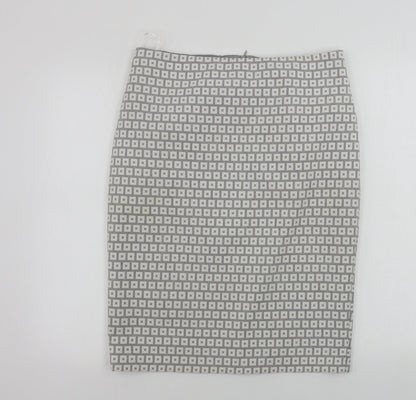 Marks and Spencer  Womens Grey Geometric  Bandage Skirt Size 12