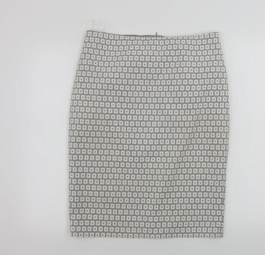 Marks and Spencer  Womens Grey Geometric  Bandage Skirt Size 12