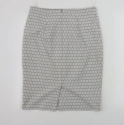 Marks and Spencer  Womens Grey Geometric  Bandage Skirt Size 12