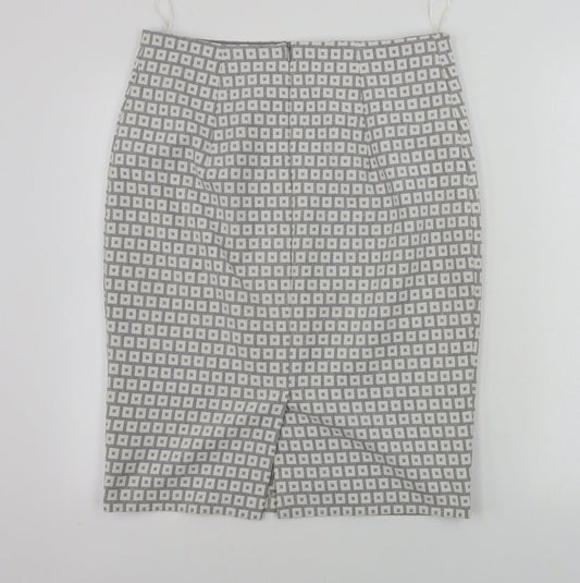 Marks and Spencer  Womens Grey Geometric  Bandage Skirt Size 12