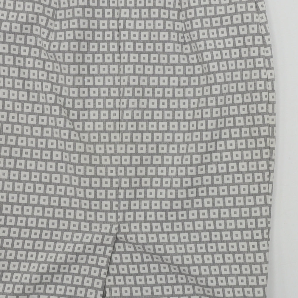 Marks and Spencer  Womens Grey Geometric  Bandage Skirt Size 12
