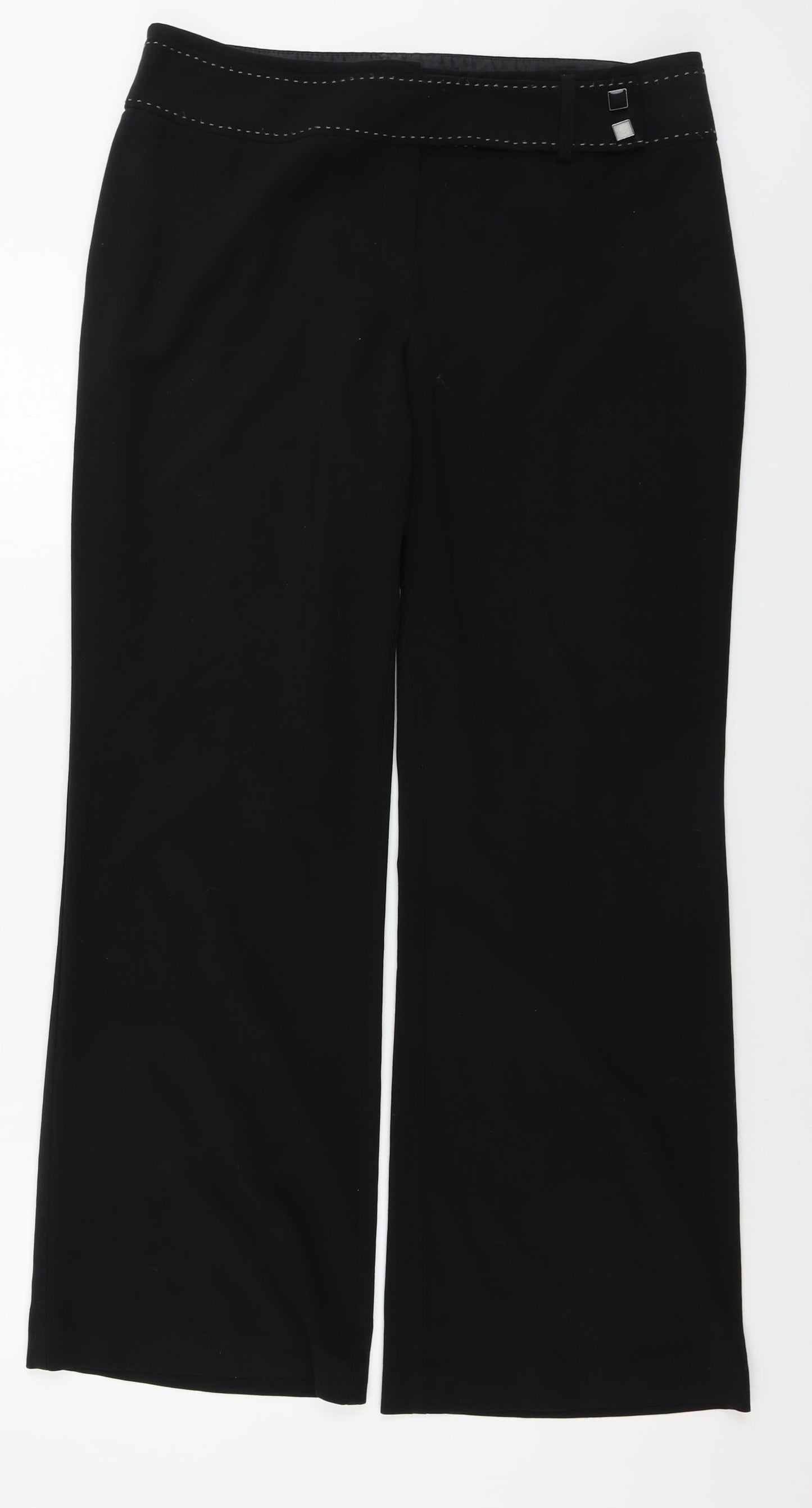 Womens UK Size 14 Marks and Spencer Regular Fit  Black Trousers