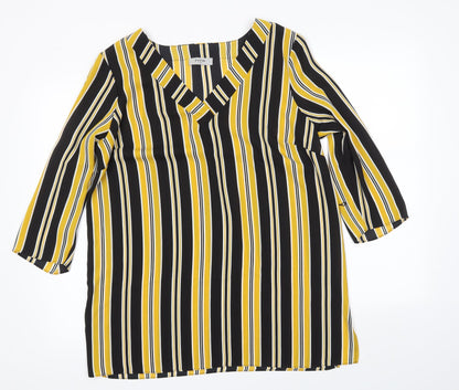 Matalan Womens Multicoloured Striped  Basic Blouse Size 14
