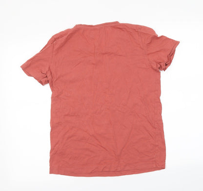 Womens UK Size M Preworn Red Basic T-Shirt