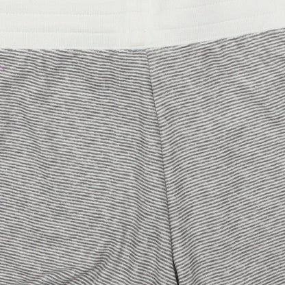 George Womens Grey Striped  Sweat Shorts Size 10