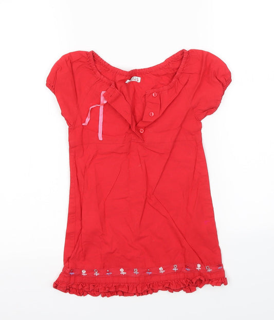 George Girls Red   T-Shirt Dress  Size 2-3 Years