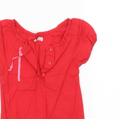 George Girls Red   T-Shirt Dress  Size 2-3 Years