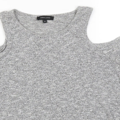 Womens UK Size 8 New Look Grey Pullover Jumper
