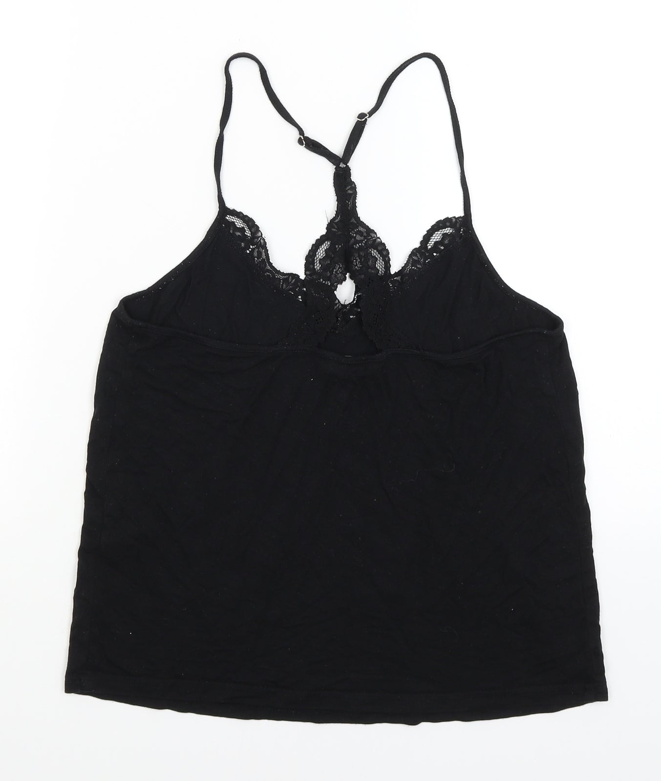 Womens UK Size S New Look Black Basic Tank