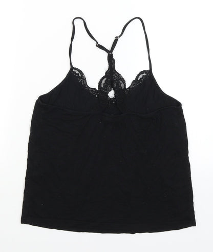 Womens UK Size S New Look Black Basic Tank