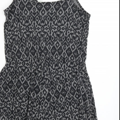 Divided Womens Grey Geometric  Playsuit One-Piece Size XS