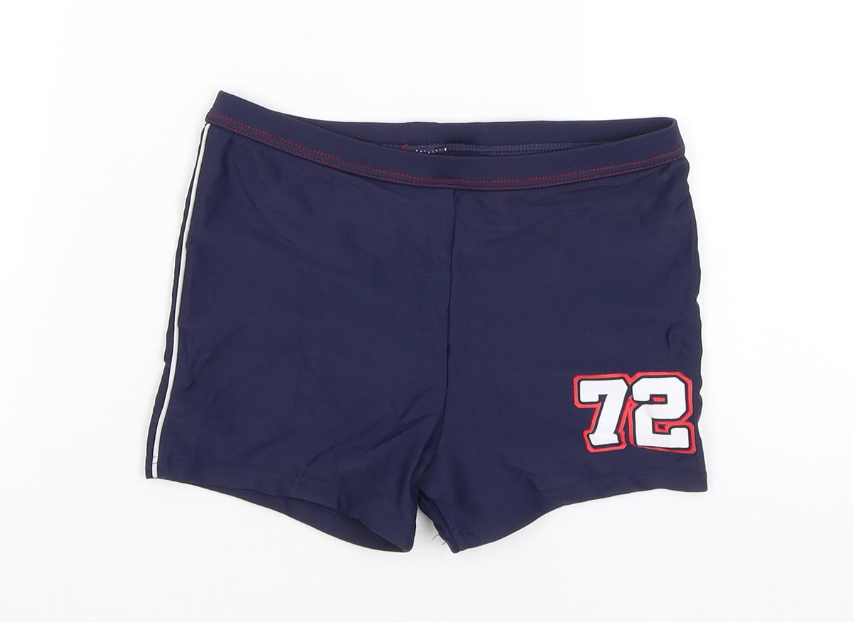 Additional front view of Tu girls’ blue compression shorts, size 9, years