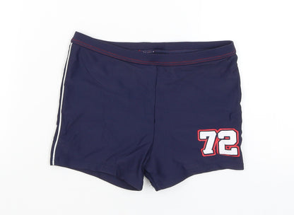Additional front view of Tu girls’ blue compression shorts, size 9, years