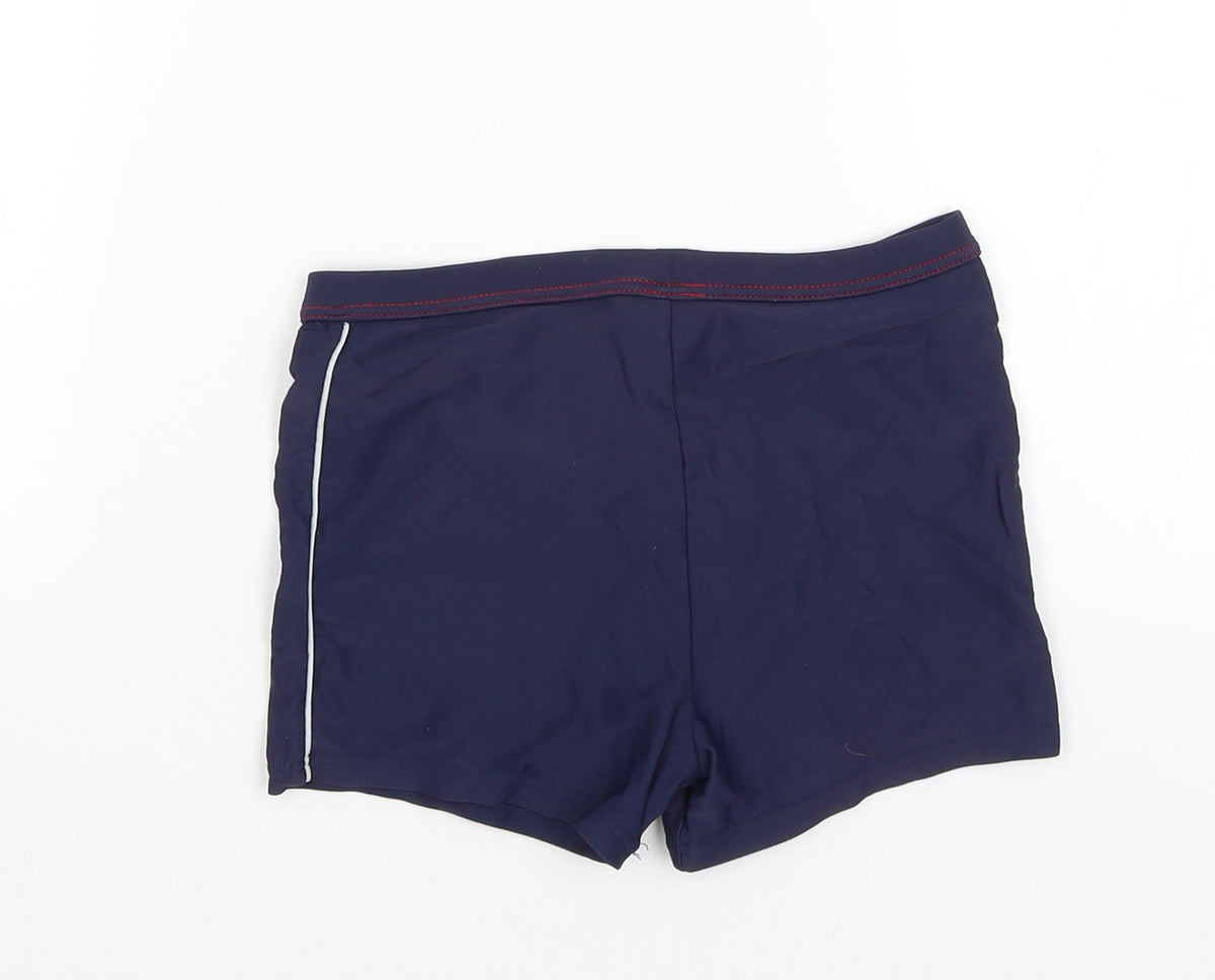Back view of Tu girls’ blue compression shorts, size 9, years