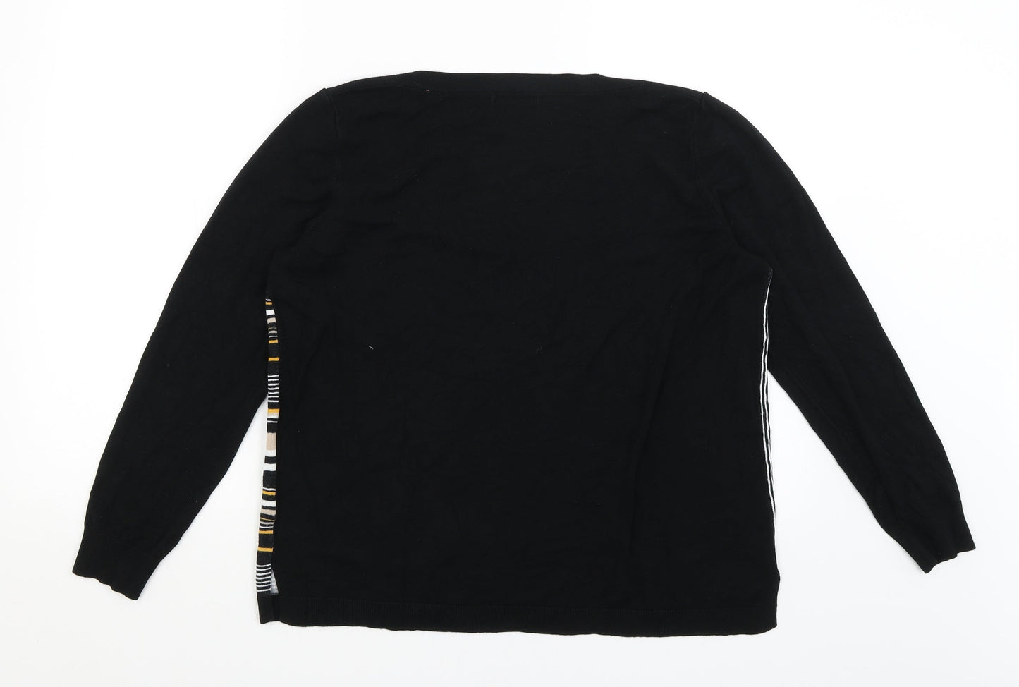 Womens UK Size L Papaya Black Pullover Jumper
