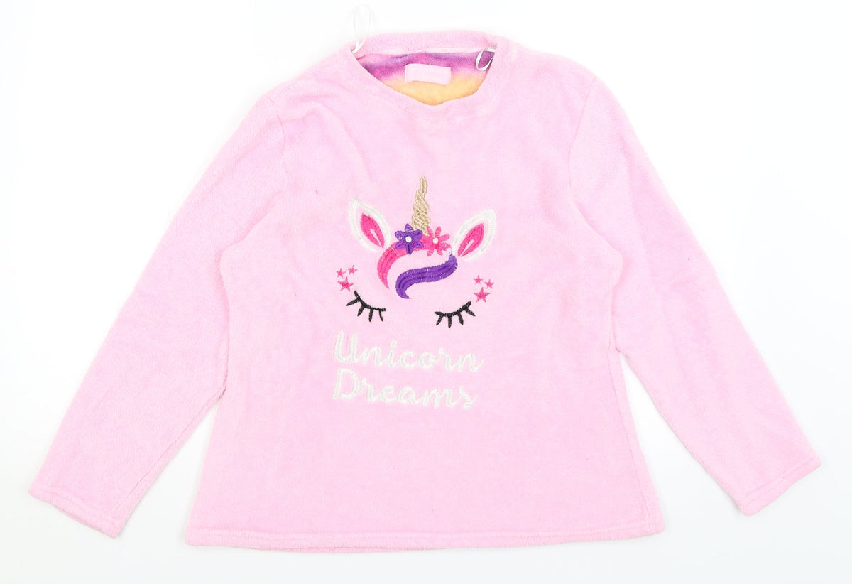 Additional front view of Unicorn Dreams women’s pink jumper, size M