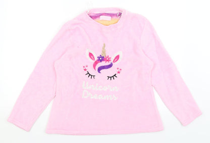 Additional front view of Unicorn Dreams women’s pink jumper, size M