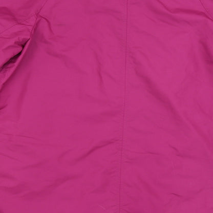 Brand and care label for Centrigrade women’s purple rain coat coat, size M