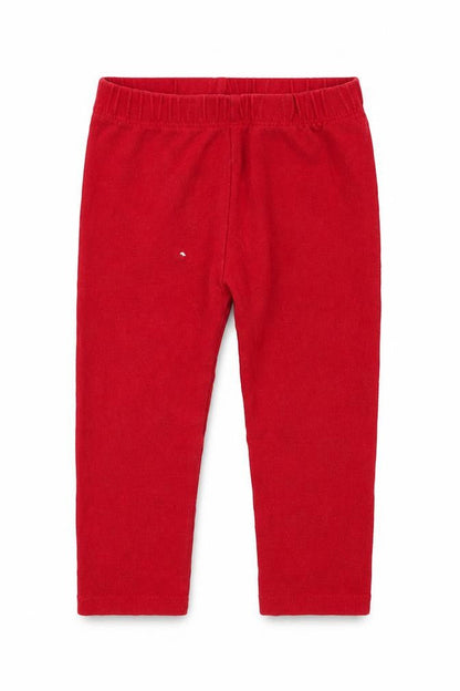 Front view of Mayoral girls’ red capri trousers, size 2, years