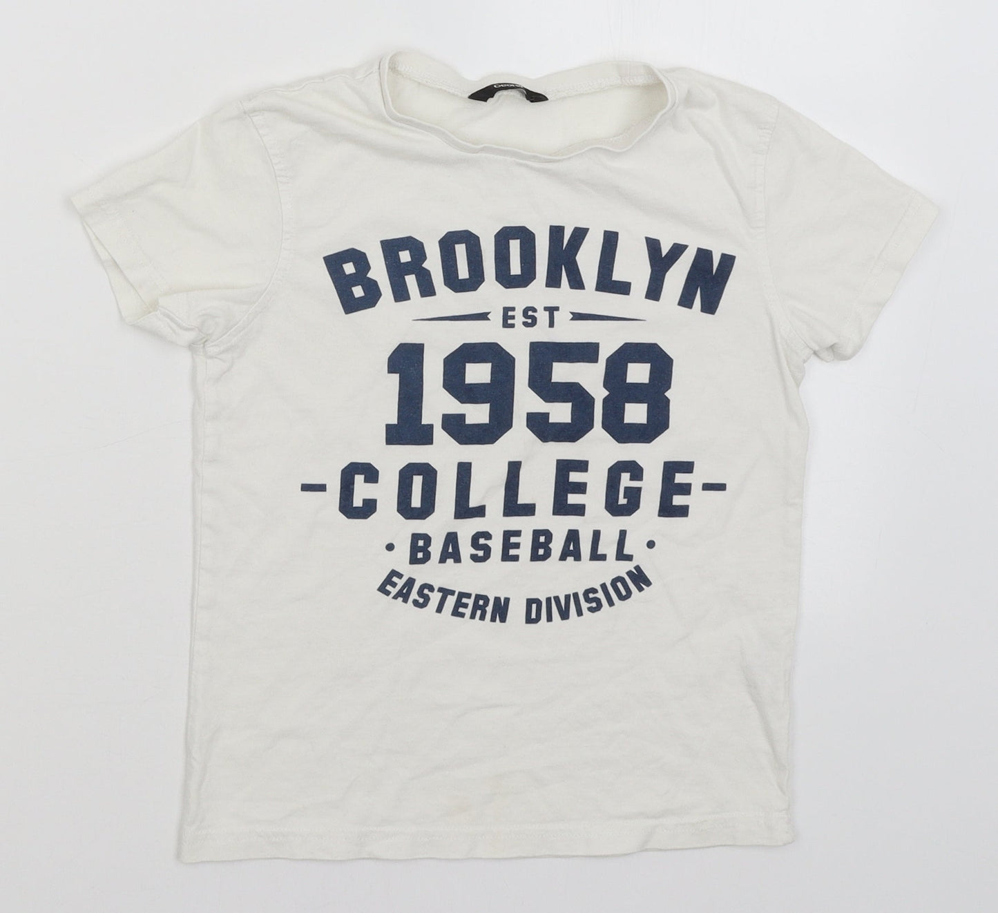 George Boys White   Basic T-Shirt Size 8-9 Years