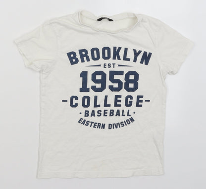 George Boys White   Basic T-Shirt Size 8-9 Years