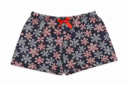 Front view of Wonder women’s blue floral hot pants shorts, size S