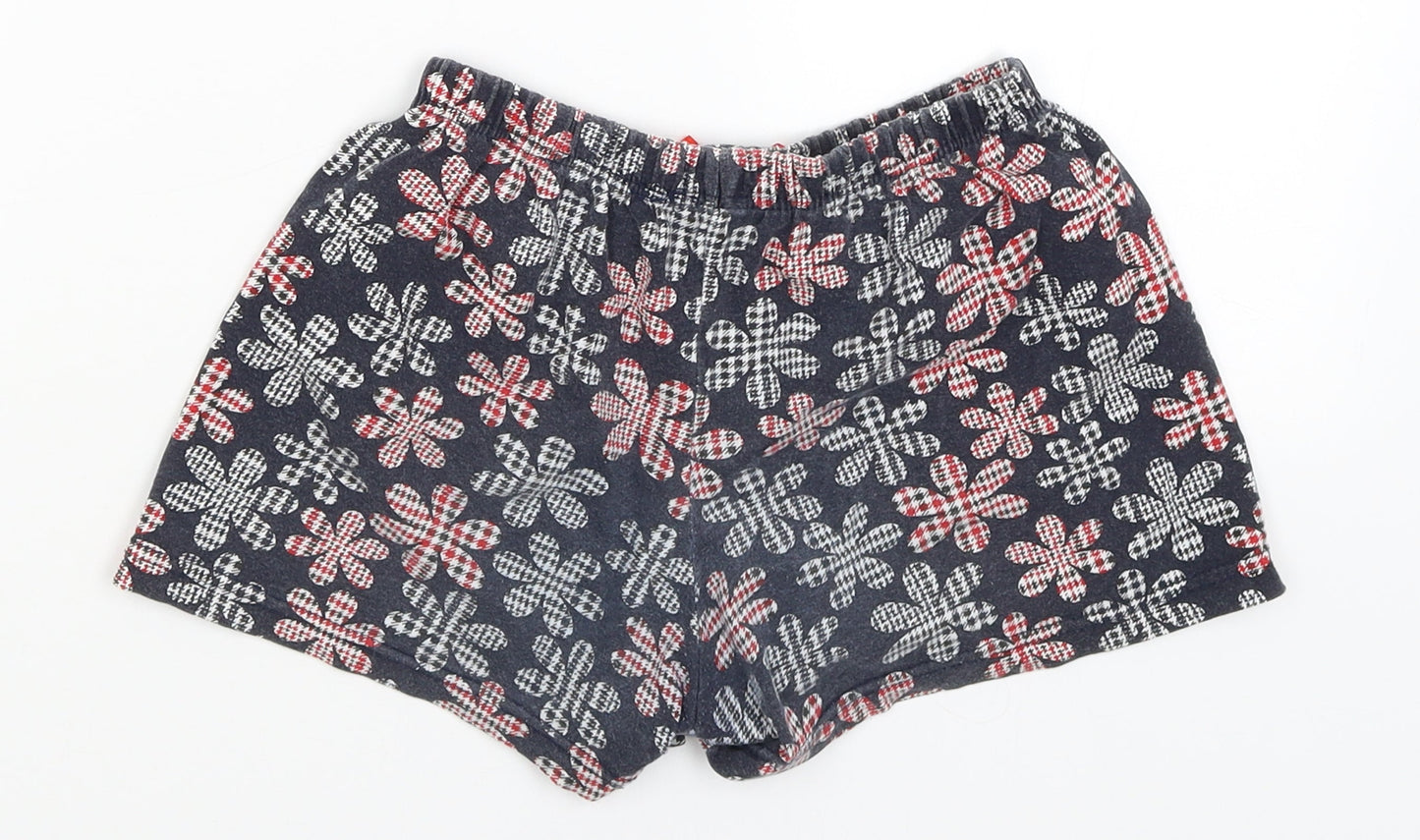 Wonder Womens Blue Floral  Hot Pants Shorts Size S