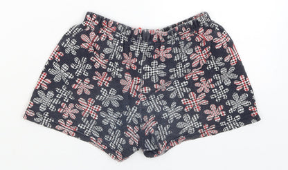 Wonder Womens Blue Floral  Hot Pants Shorts Size S