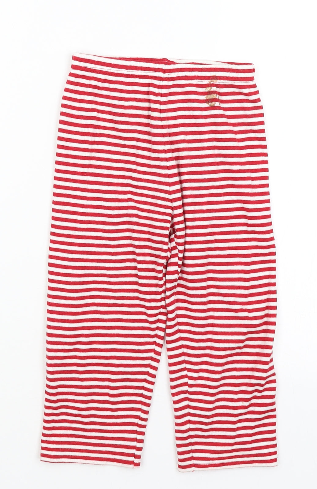 Preworn Girls Red Striped  Capri Pyjama Pants Size 3-4 Years