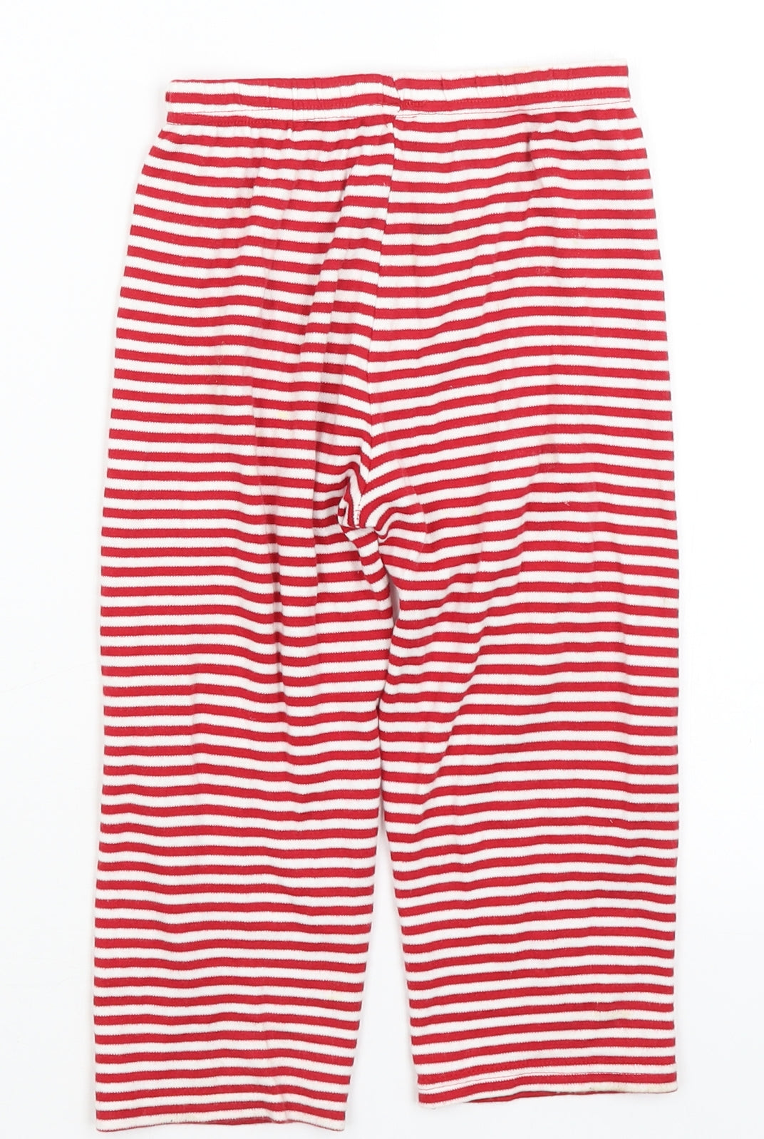 Preworn Girls Red Striped  Capri Pyjama Pants Size 3-4 Years