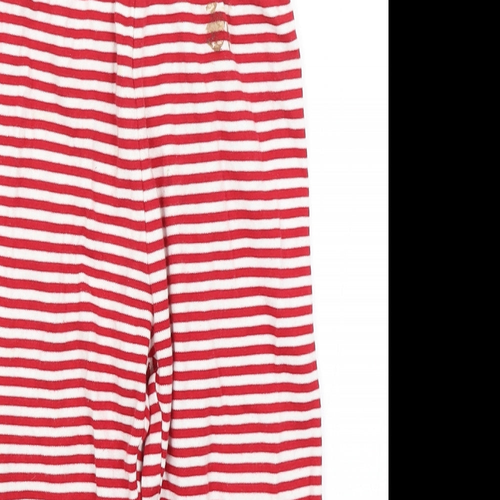 Preworn Girls Red Striped  Capri Pyjama Pants Size 3-4 Years