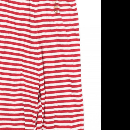Preworn Girls Red Striped  Capri Pyjama Pants Size 3-4 Years
