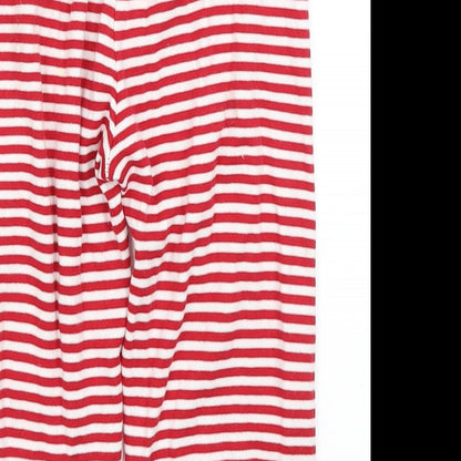 Preworn Girls Red Striped  Capri Pyjama Pants Size 3-4 Years