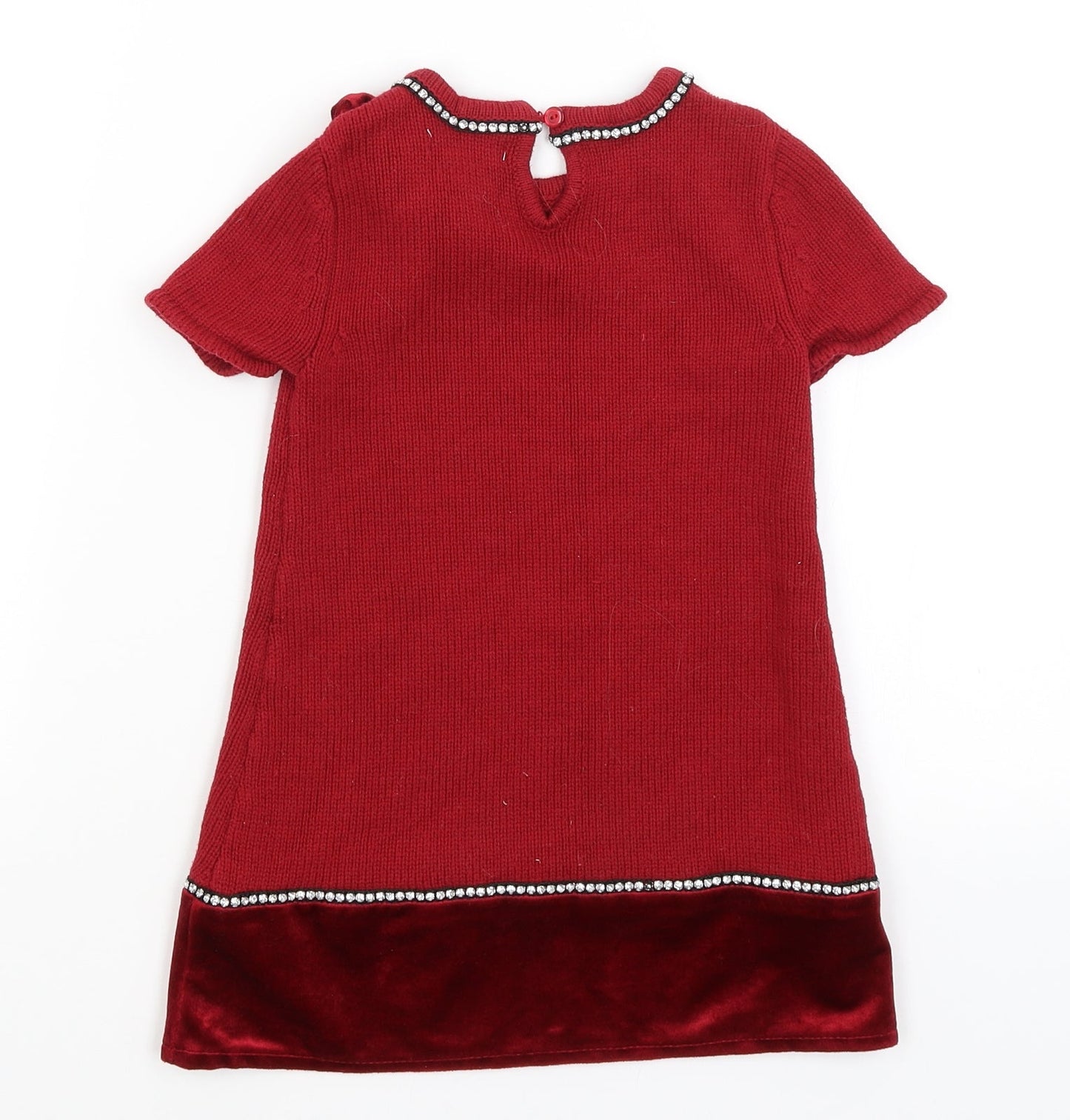 Miss Mona Mouse Girls Red   Jumper Dress  Size 3-4 Years