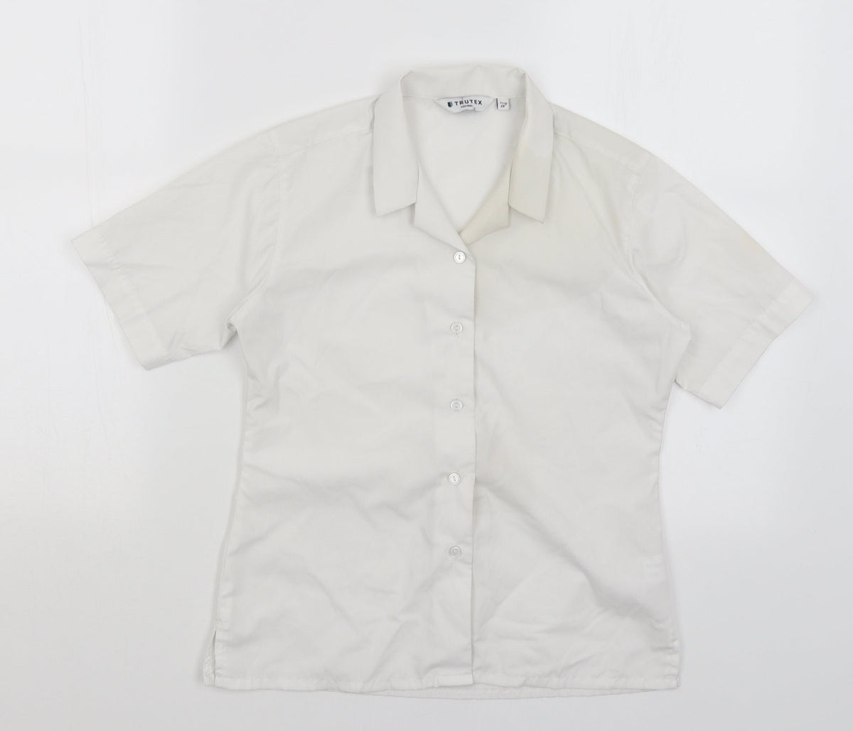 Additional front view of Trutex girls’ white basic button-up, size 11, years
