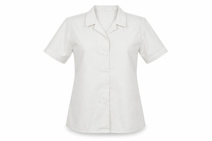 Front view of Trutex girls’ white basic button-up, size 11, years