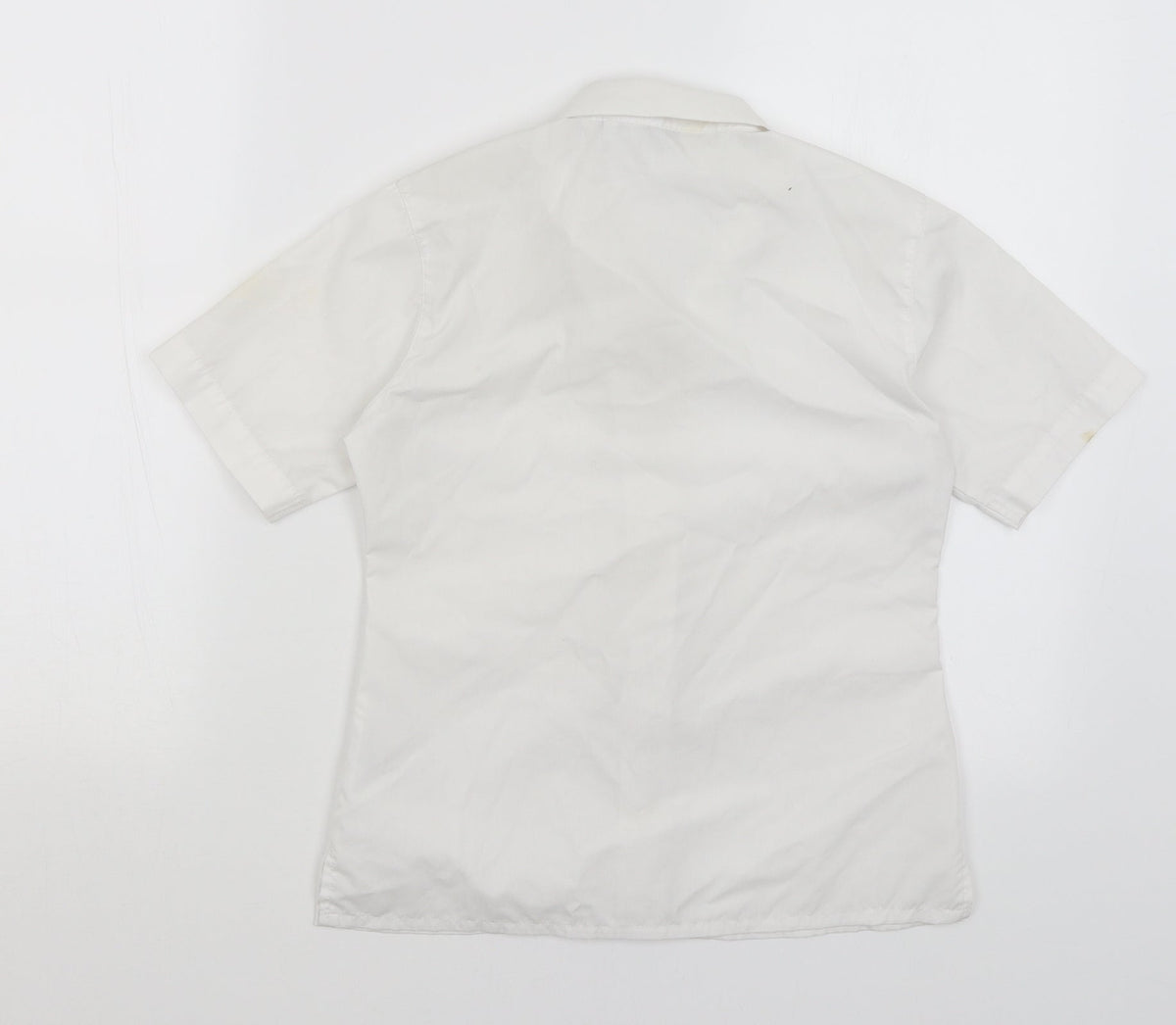 Back view of Trutex girls’ white basic button-up, size 11, years