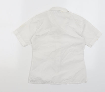 Back view of Trutex girls’ white basic button-up, size 11, years