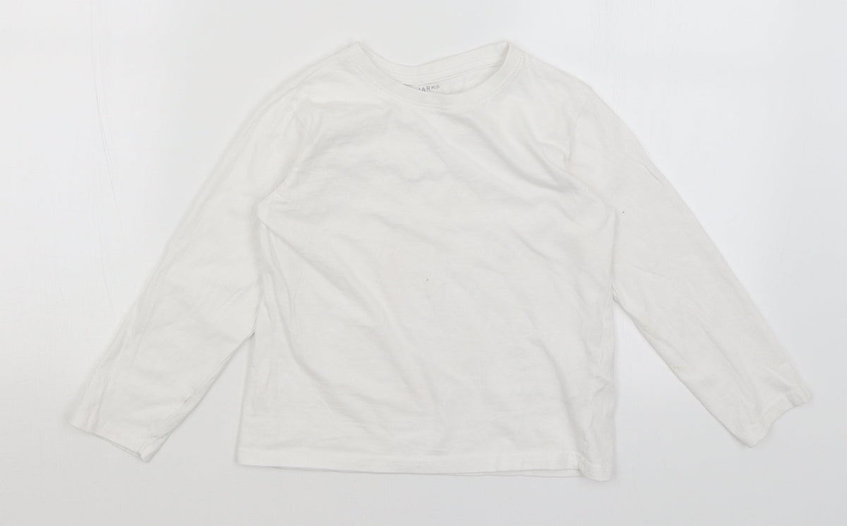 Additional front view of Primark girls’ white basic t-shirt, size 6-7, years