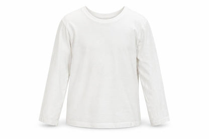 Front view of Primark girls’ white basic t-shirt, size 6-7, years
