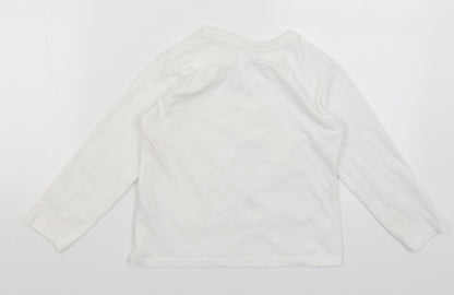 Back view of Primark girls’ white basic t-shirt, size 6-7, years