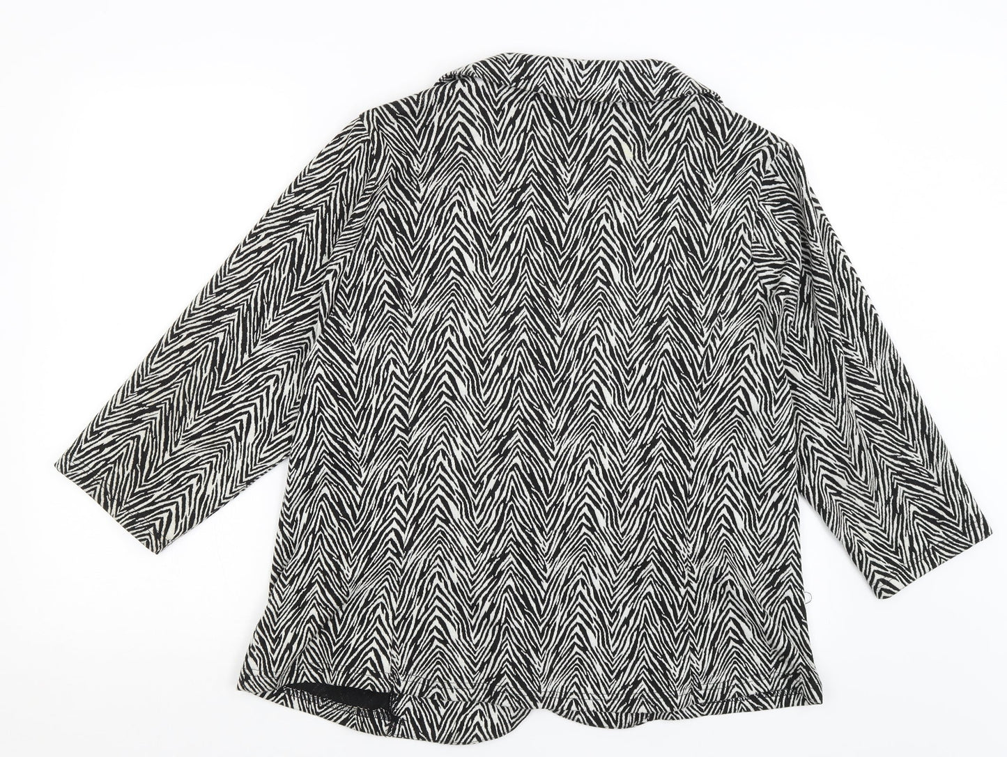 Papaya Womens Black Animal Print  Jacket Blazer Size 20