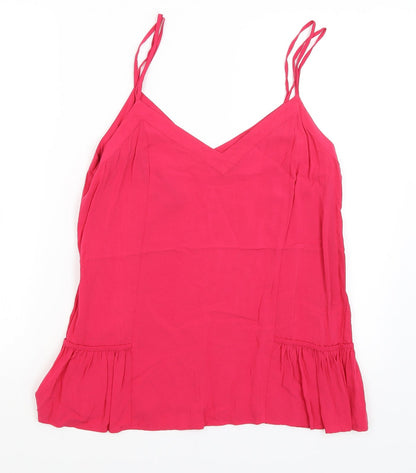 Womens UK Size 14 Warehouse Pink Basic Tank