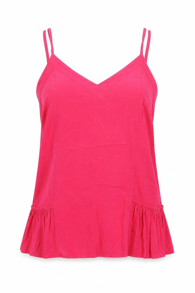 Womens UK Size 14 Warehouse Pink Basic Tank