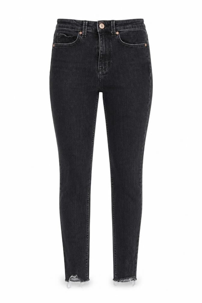 Front view of Marks & Spencer women’s grey skinny jeans, size UK 8, 25-inch leg