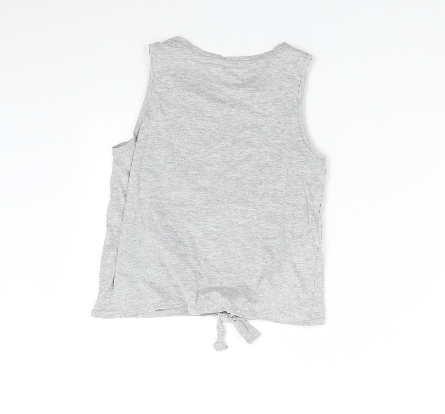Pep & Co Girls Grey   Basic Tank Size 9-10 Years  - Flamingo Paradise