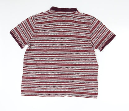 Sandstone & Co Mens Red Striped   Polo Size M