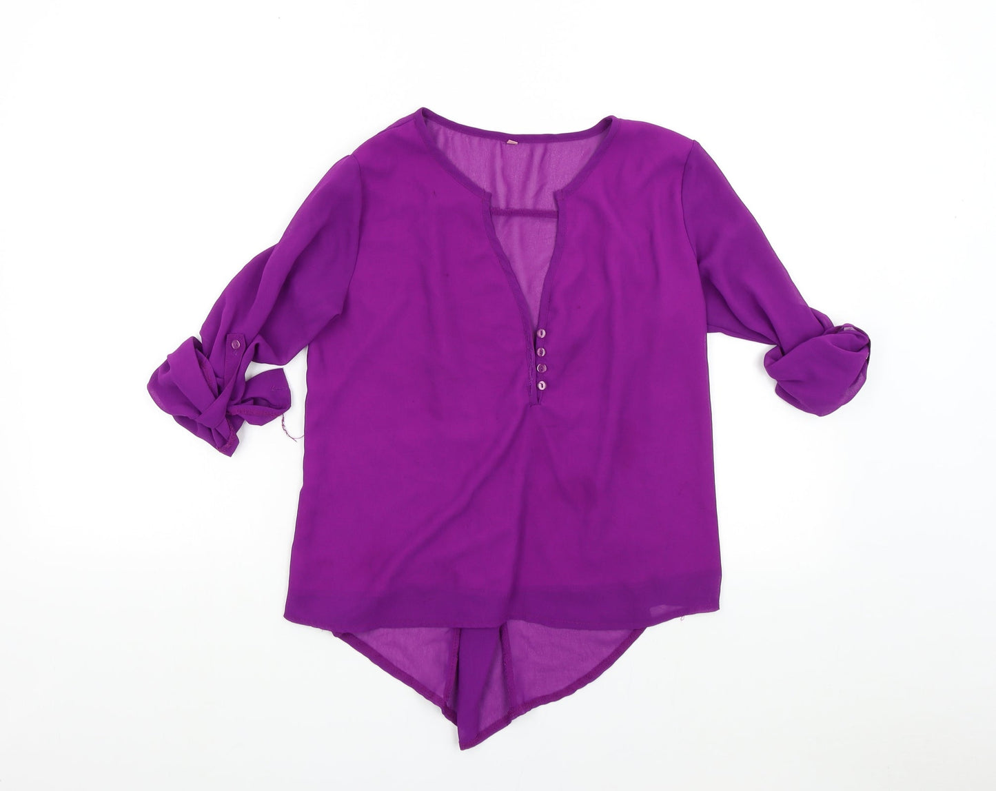 Womens UK Size S Preworn Purple Basic Blouse