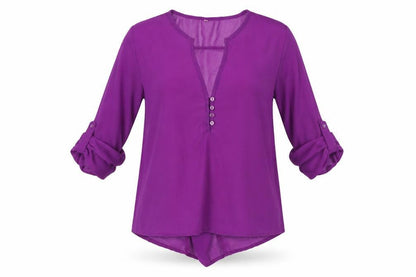 Womens UK Size S Preworn Purple Basic Blouse